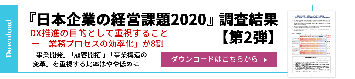 『日本企業の経営課題2020』 調査結果【第2弾】